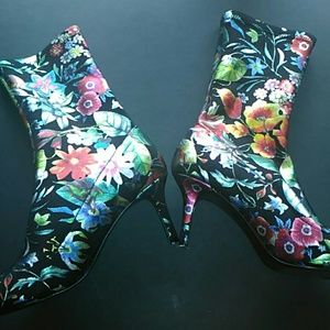 Floral sock boots